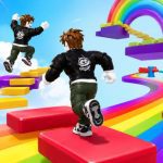 Obby Rainbow Parkour Two Player